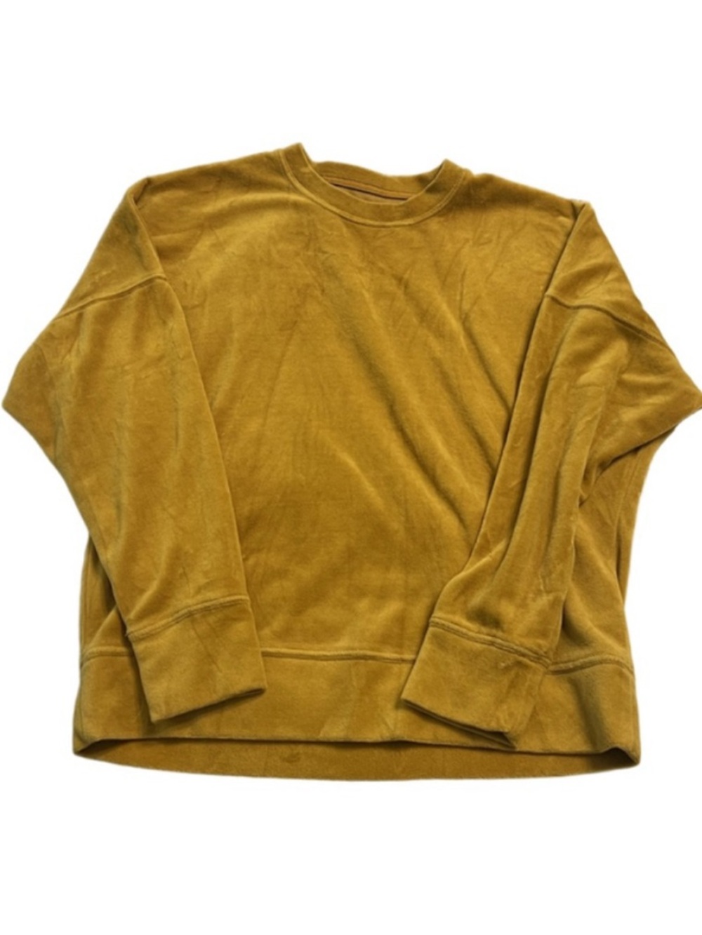 Aerie Mustard Velour Crewneck Sweatshirt XXS